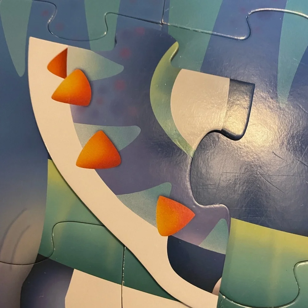 Floor Puzzle Blue Dinosaur Puzzle 12 pieces